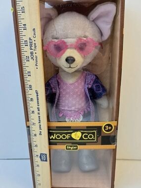 Skyler Plush in Pink and Purple Outfit